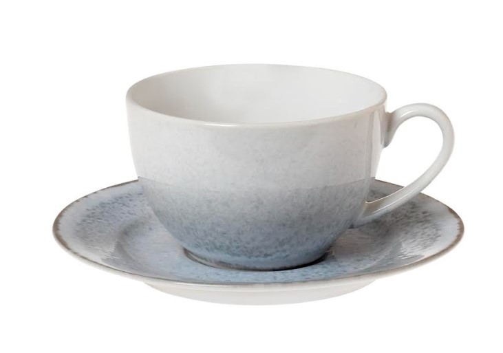 Φλυτζάνι Τσαγιού 230ml In-glaze Stoneware Pluto CRYSPO TRIO 25.093.16 (Σετ 2 Τεμάχια) (Χρώμα: Γκρι, Υλικό: Stoneware) - CRYSPO TRIO - 25.093.16