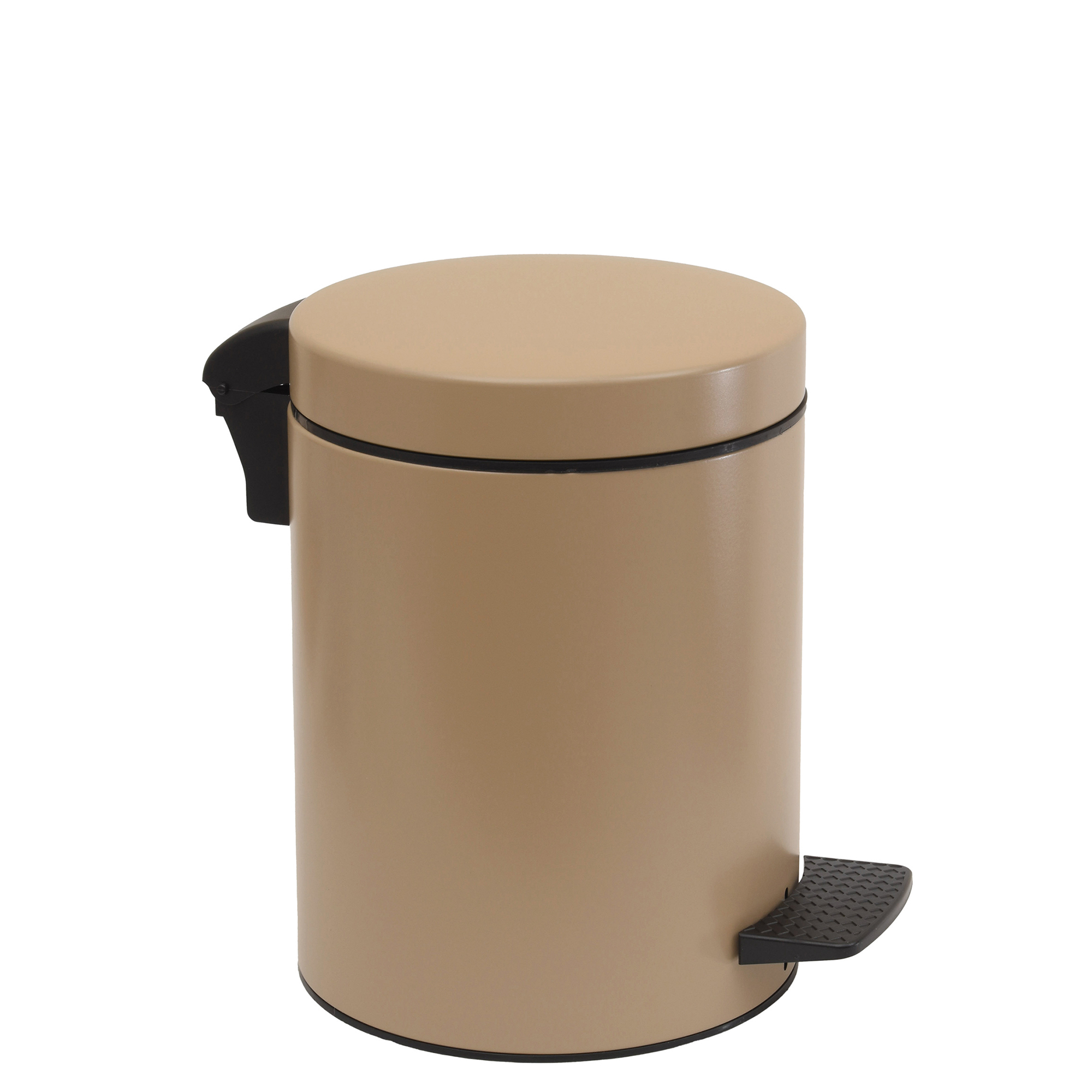 Pam & Co Καλάθι Απορριμμάτων 8lt Soft Close Ανοξείδωτο Matt Beige Pam & Co Φ23x32εκ. 08-500-103 (Υλικό: Ανοξείδωτο, Χρώμα: Μπεζ) - Pam & Co - 08-500-103
