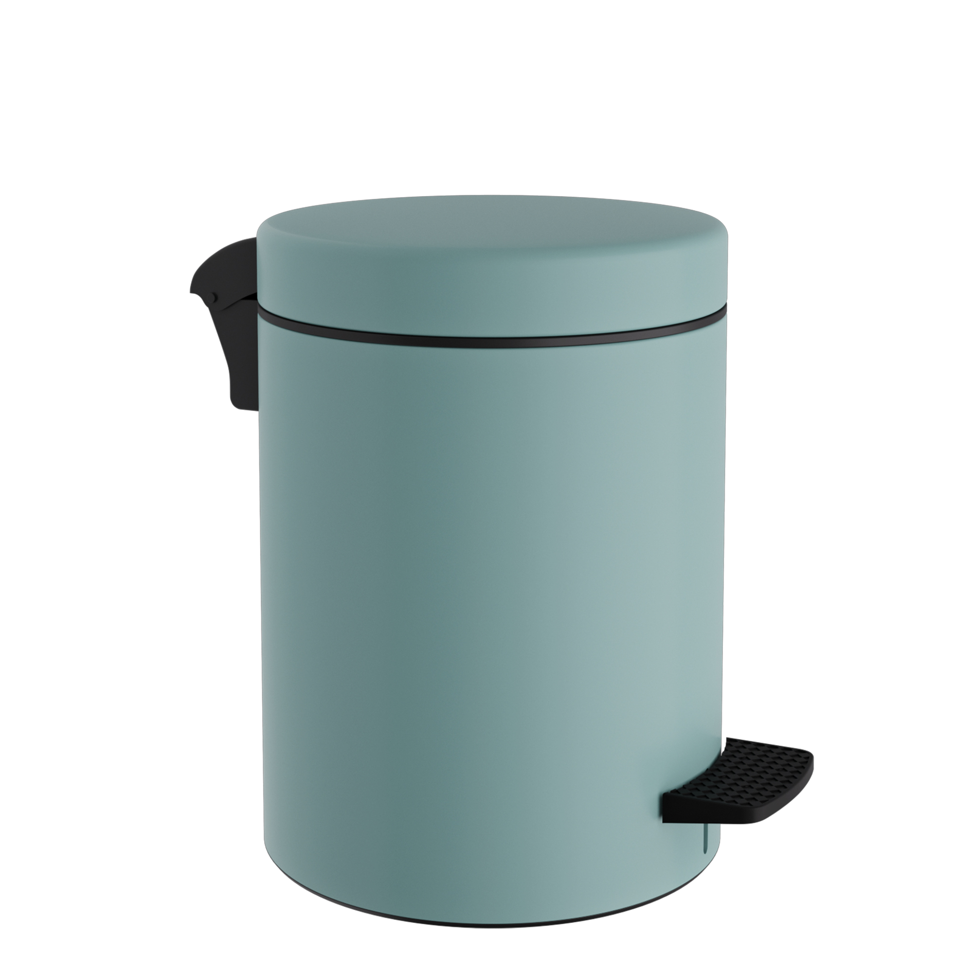 Καλάθι Απορριμμάτων 8lt Soft Close Ανοξείδωτο Matt Turquoise Pam & Co Φ23x32εκ. 08-500-913 (Υλικό: Ανοξείδωτο, Χρώμα: Τυρκουάζ) - Pam & Co - 08-500-913