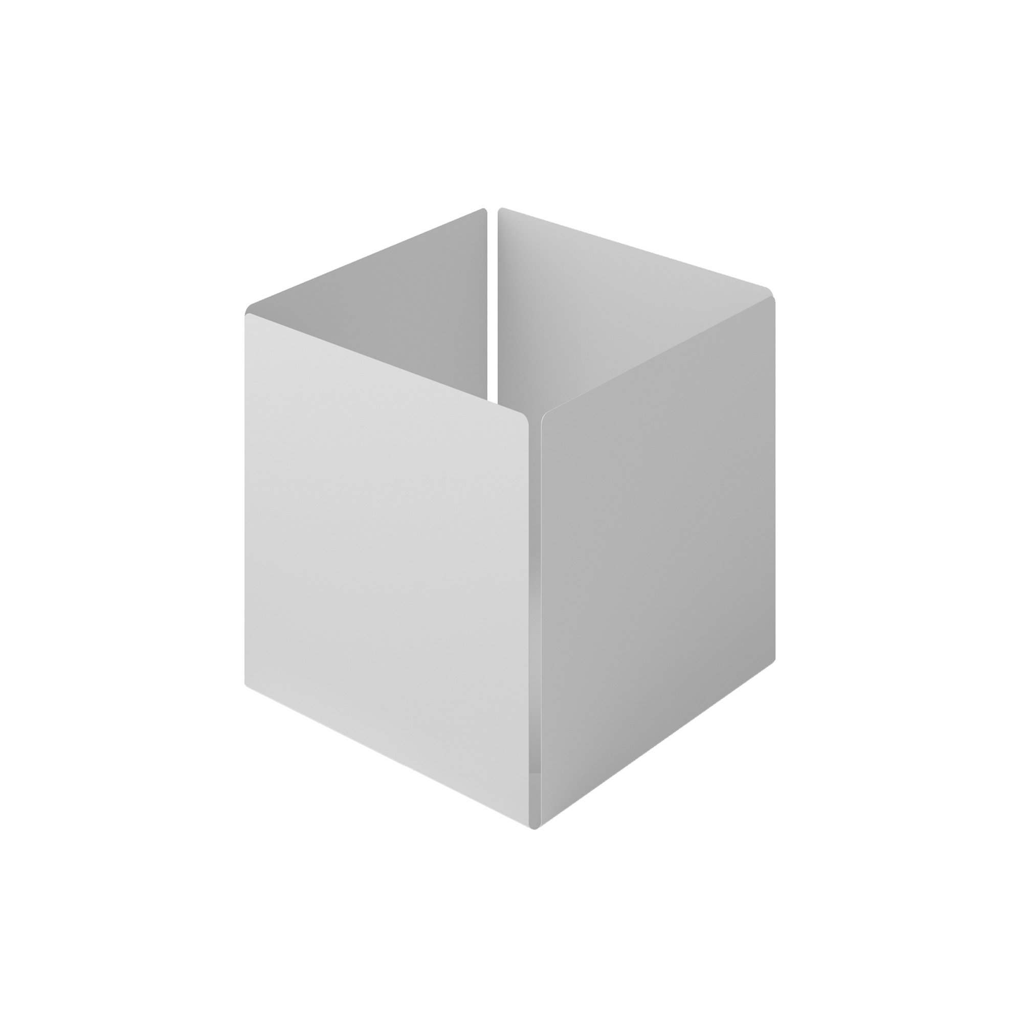 Θήκη Οργάνωσης Ανοξείδωτη Matt White Pam & Co 13x13x13εκ. 118-033 (Υλικό: Ανοξείδωτο, Χρώμα: Λευκό) - Pam & Co - 118-033