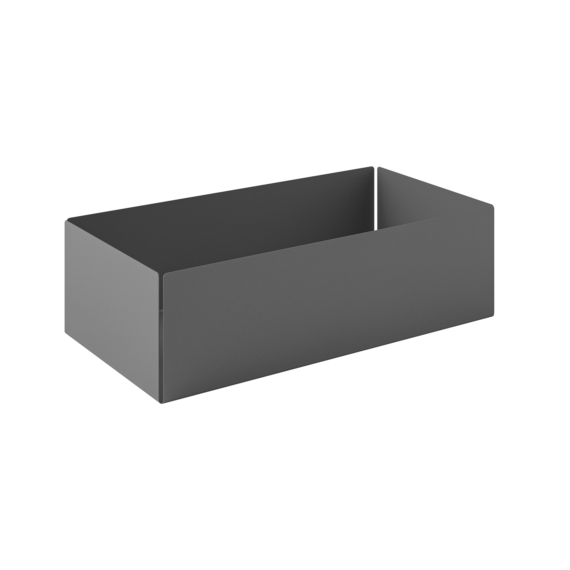 Θήκη Οργάνωσης Ανοξείδωτη Matt Cocrete Grey 25x13x7,5εκ. Pam & Co 119-163 (Υλικό: Ανοξείδωτο, Χρώμα: Γκρι) - Pam & Co - 119-163