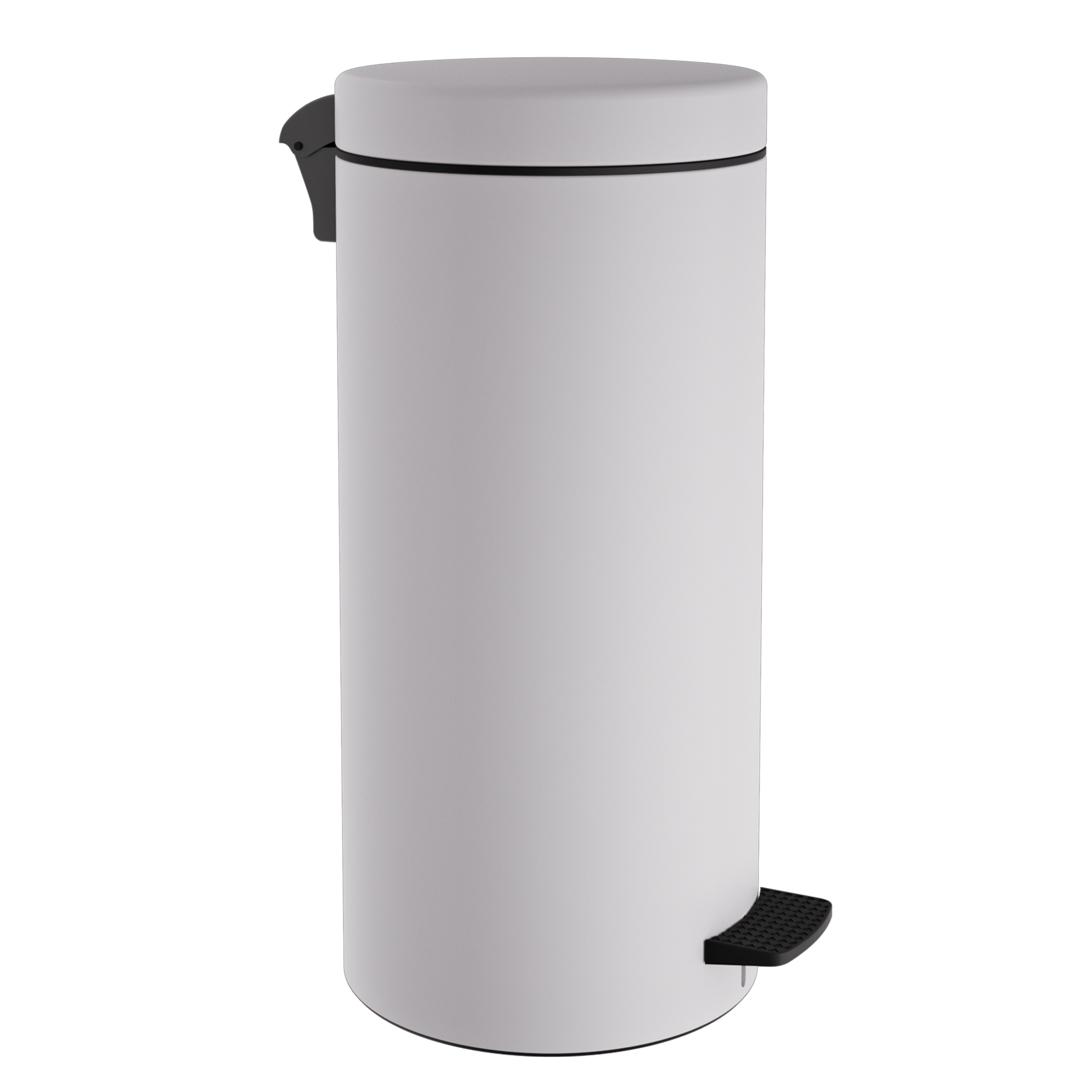 Pam & Co Καλάθι Απορριμμάτων 20lt Soft Close Ανοξείδωτο Matt White Pam & Co Φ25x55εκ. 18-310-033 (Υλικό: Ανοξείδωτο, Χρώμα: Λευκό) - Pam & Co - 18-310-033