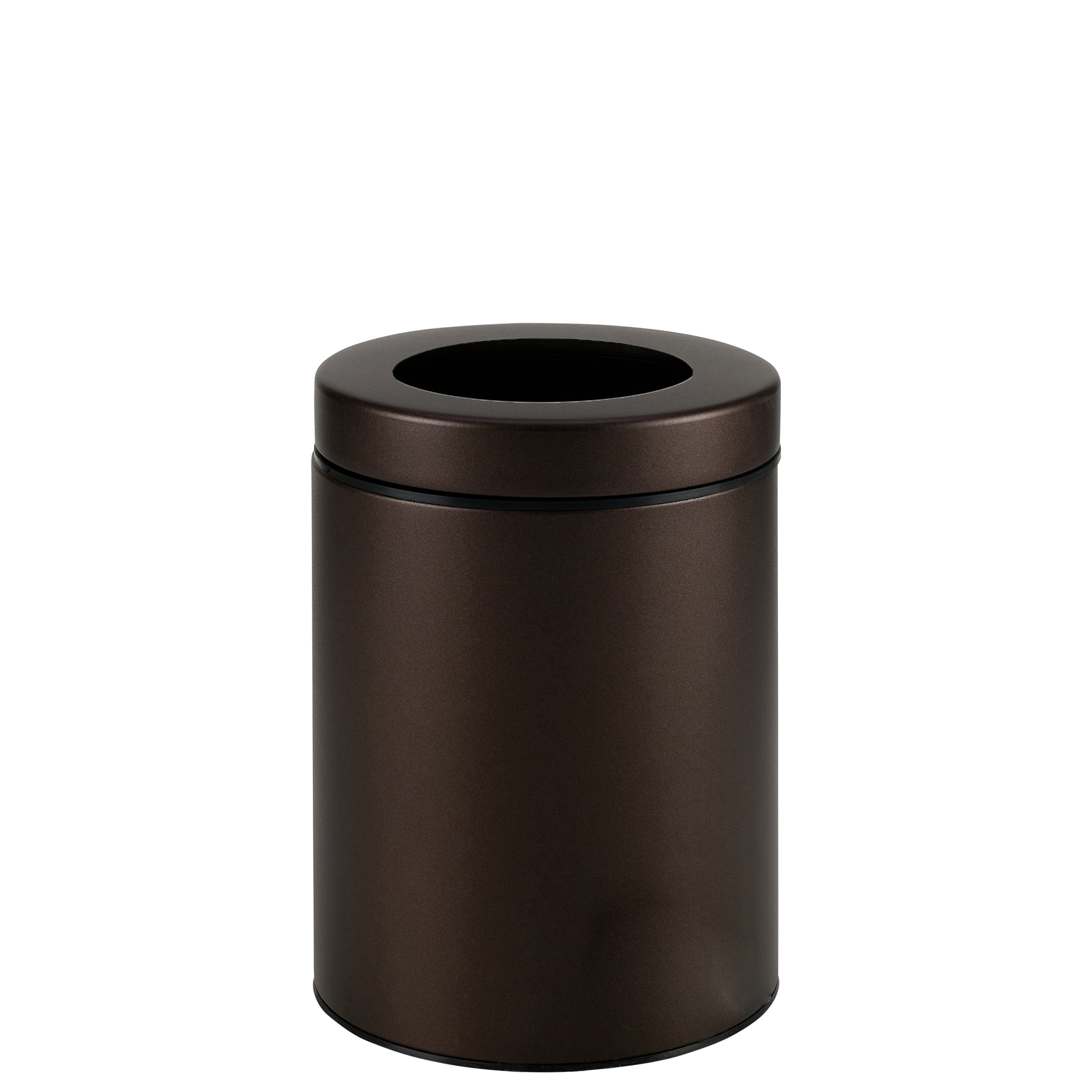 Καλάθι Απορριμμάτων Γραφείου 6lit Ανοξείδωτο Matt Wenge Pam & Co Φ21x28εκ. 2128-943 (Υλικό: Ανοξείδωτο, Χρώμα: Wenge) - Pam & Co - 2128-943