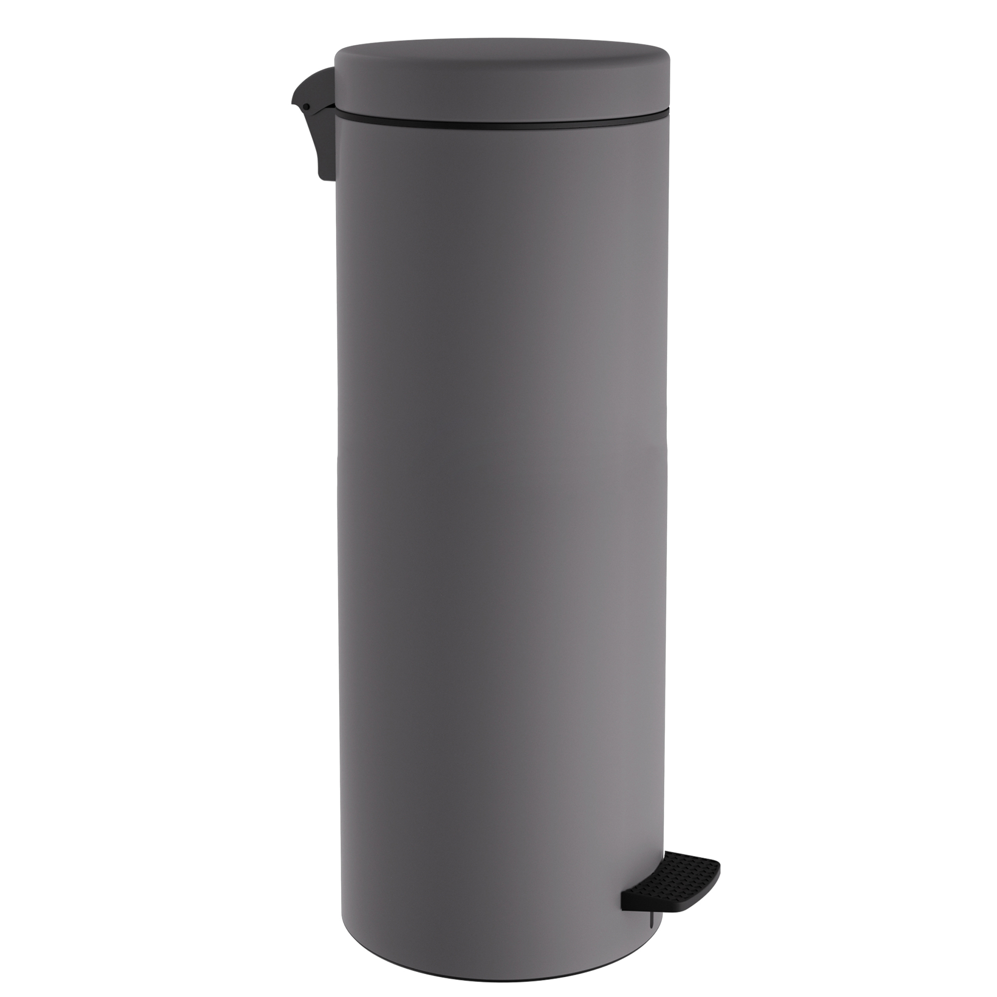 Καλάθι Απορριμμάτων 30lt Soft Close Ανοξείδωτο Matt Concrete Grey Pam & Co Φ25x65εκ. 2565-163 (Υλικό: Ανοξείδωτο, Χρώμα: Γκρι) - Pam & Co - 2565-163