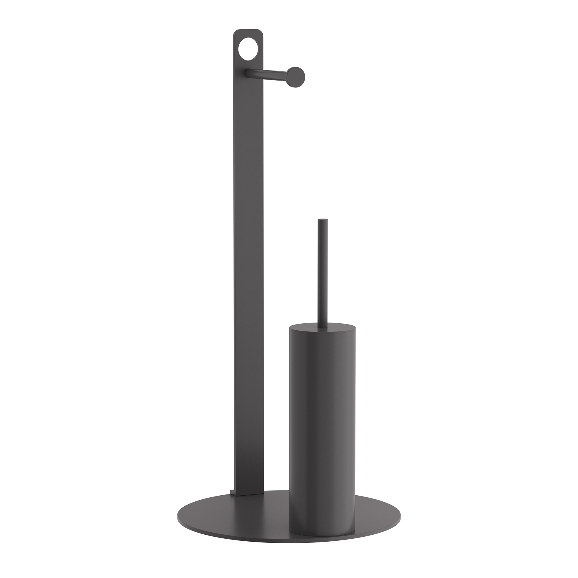 Pam & Co Πιγκάλ Με Χαρτοθήκη Ανοξείδωτο Matt Anthracite Pam & Co Φ28x60εκ. 4-400-113 (Υλικό: Ανοξείδωτο, Χρώμα: Ανθρακί) - Pam & Co - 4-400-113