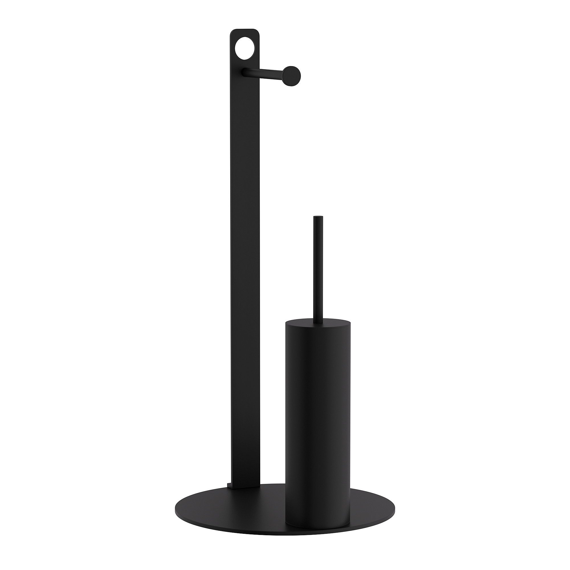 Pam & Co Πιγκάλ Με Χαρτοθήκη Ανοξείδωτο Matt Black Pam & Co Φ28x60εκ. 4-400-403 (Υλικό: Ανοξείδωτο, Χρώμα: Μαύρο) - Pam & Co - 4-400-403