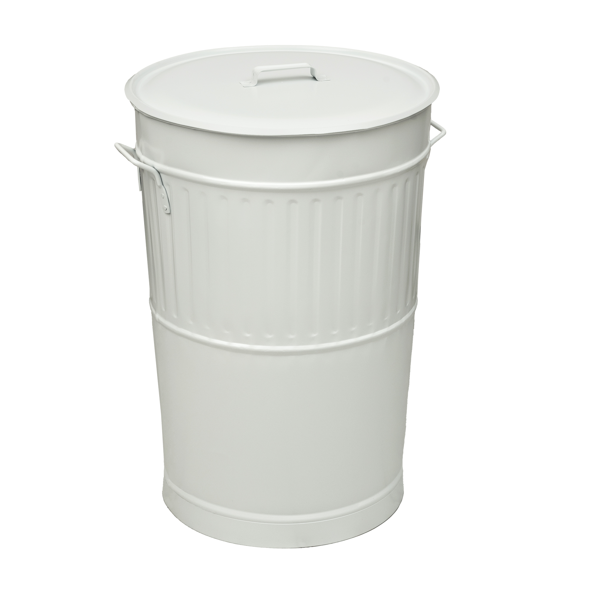 Pam & Co Κάδος Απορριμμάτων 100lt Matt White Retro Pam & Go 48x68εκ. 4868-033 (Χρώμα: Λευκό, Υλικό: Χάλυβας ) - Pam & Co - 4868-033
