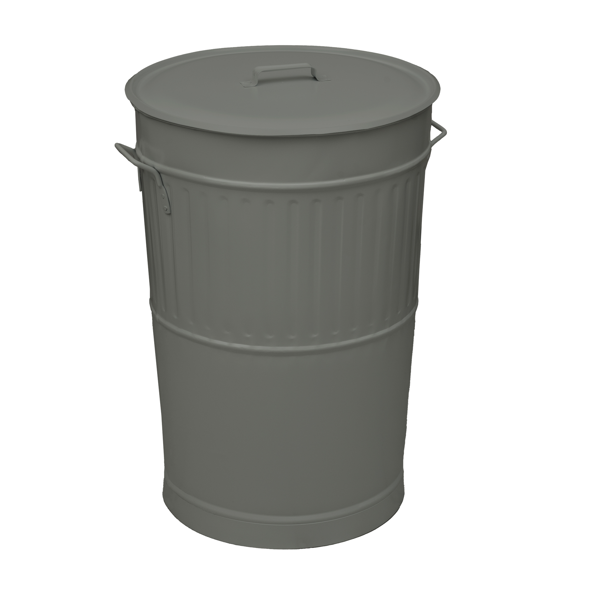 Pam & Co Κάδος Απορριμμάτων 100lt Matt Concrete Grey Retro Pam & Go 48x68εκ. 4868-163 (Χρώμα: Γκρι, Υλικό: Χάλυβας ) - Pam & Co - 4868-163