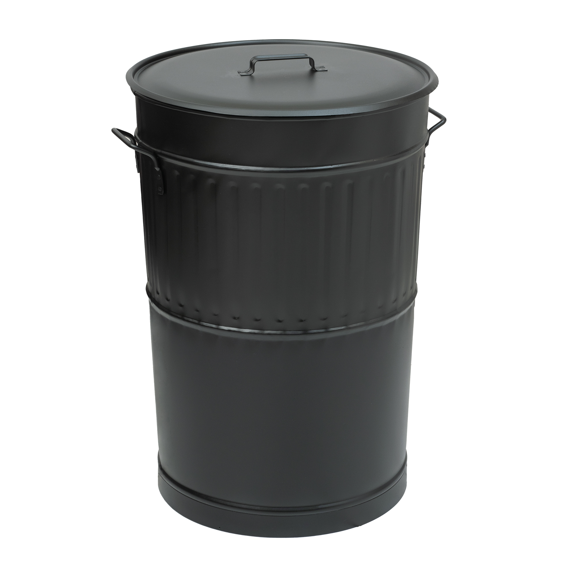 Κάδος Απορριμμάτων 100lt Matt Black Retro Pam & Go 48x68εκ. 4868-403 (Χρώμα: Μαύρο, Υλικό: Χάλυβας ) - Pam & Co - 4868-403