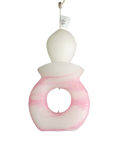 Λαμπάδα Πιπίλα Ροζ 10x16εκ. LAB18 (Χρώμα: Λευκό) - 24home.gr - LAB18-pink