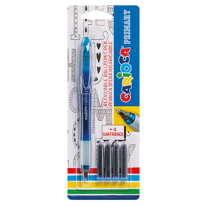 CARIOCA Σετ Στυλό Ballpoint Με 4 Mελάνια CARIOCA - CARIOCA - 60-730