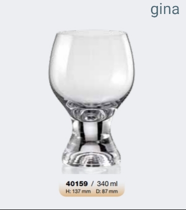 Σετ 6τμχ Ποτήρι Τσεχίας Gina 340ml (Υλικό: Γυαλί, Χρώμα: Διάφανο , Μέγεθος: Σωλήνας) - AB - 6-gina-340