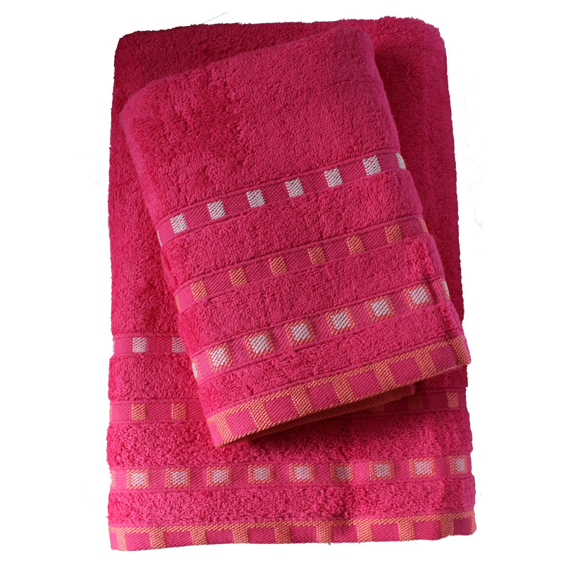 Σετ Πετσέτες 2τμχ Πεννιέ Ζακάρ Eva Fuchsia 24home (Ύφασμα: Βαμβάκι 100%, Χρώμα: Φούξια) - 24home.gr - 24-eva-fuchsia