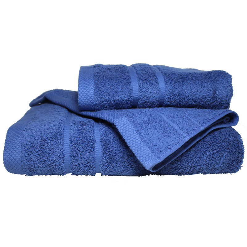 Σετ πετσέτες 3τμχ 600gr/m2 Dora Dark Blue 24home (Ύφασμα: Βαμβάκι 100%, Χρώμα: Μπλε, Μέγεθος: Σετ) - 24home.gr - 24-dora-dark-blue-set 87830