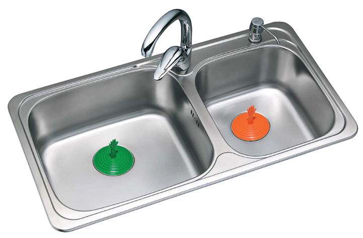 VELTIHOME Τάπες Νεροχύτη Σετ 2τμχ Σιλικόνης 6,5εκ. Veltihome 51132 (Υλικό: Σιλικόνη) - VELTIHOME - 51132