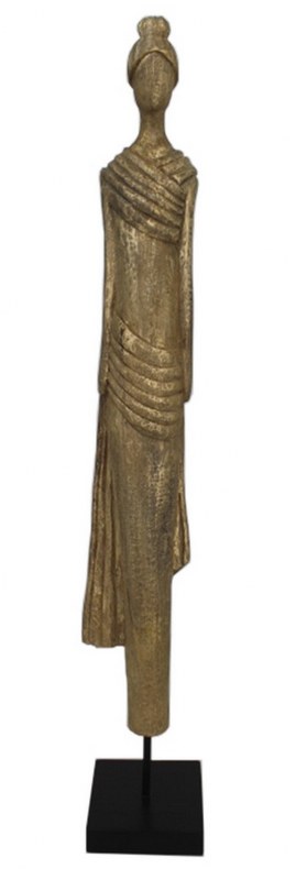 Άγαλμα Γυναικεία Φιγούρα Ξύλινη PAPSHOP 11,5x77εκ. FO10 (Υλικό: Ξύλο, Χρώμα: Μαύρο) - PAPADIMITRIOU INTERIOR PAPSHOP - FO10