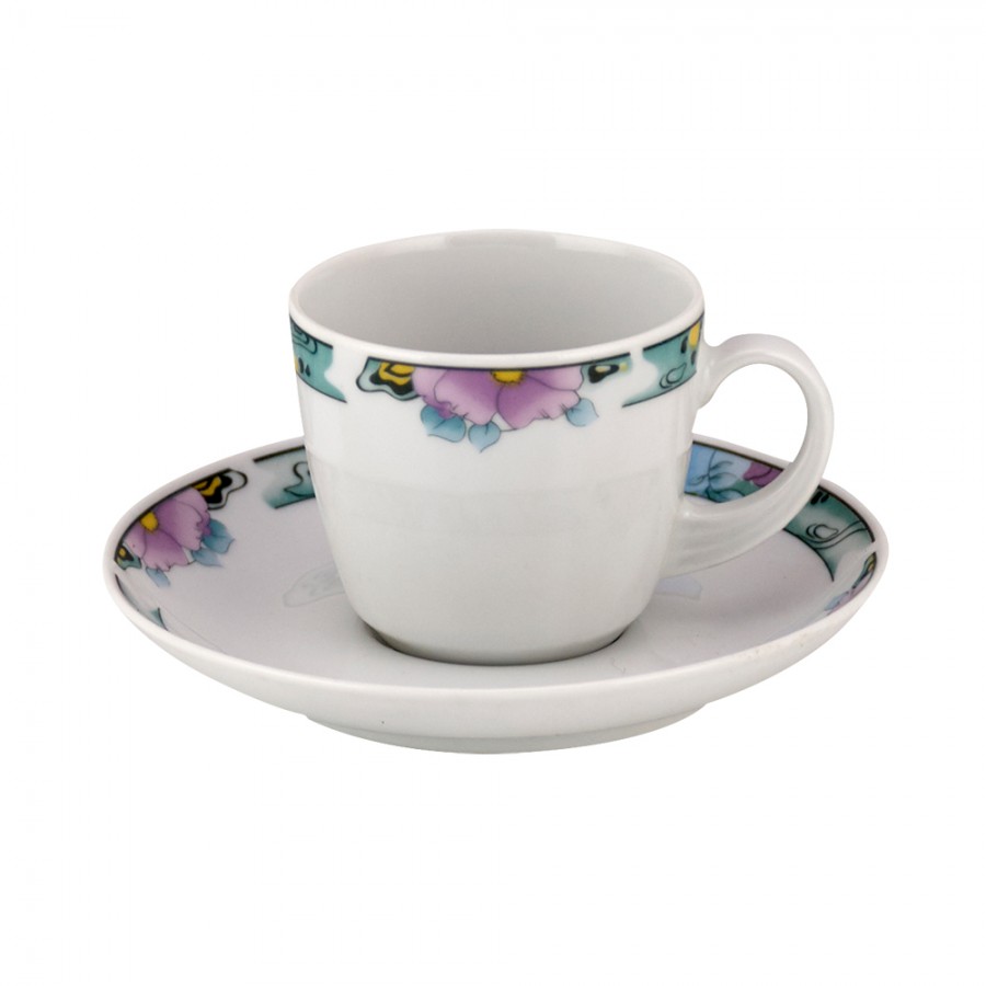 WM COLLECTION Σετ 6τμχ Φλυτζάνια Καφέ Πορσελάνης Scarlet WM Collection 100ml N30556 (Υλικό: Πορσελάνη) - WM COLLECTION - N30556-coffee