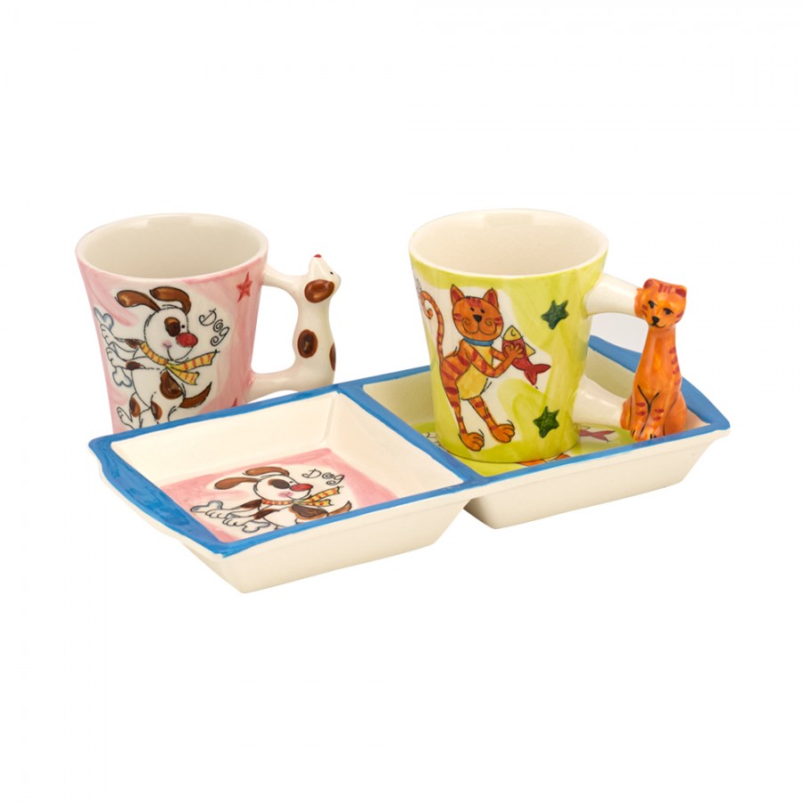 WM COLLECTION Παιδικό Σετ Πρωινού 3τμχ Κεραμικό WM Collection 11,5x14εκ. N396/01 (Υλικό: Κεραμικό) - WM COLLECTION - N396/01-set