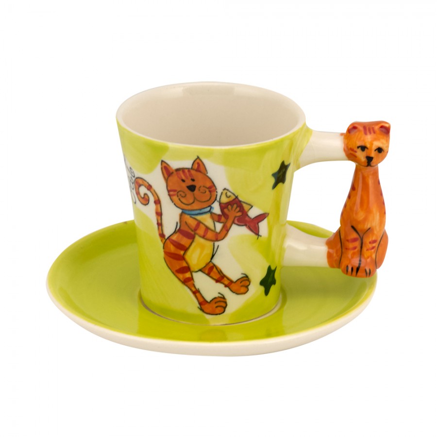 Σετ 6τμχ Φλυτζάνια Καφέ Κεραμικά WM Collection 125ml N3