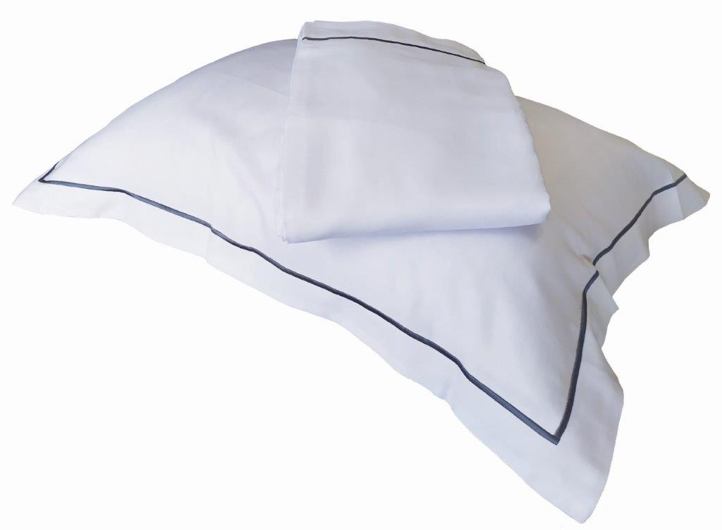 OEM Σεντόνι 295x310εκ. 100% Βαμβακοσατέν 310TC Με Ρίγα Satin Plain Line (Σετ 6 Τεμάχια) (Ύφασμα: Βαμβακοσατέν, Χρώμα: Λευκό) - OEM - 5201847010466