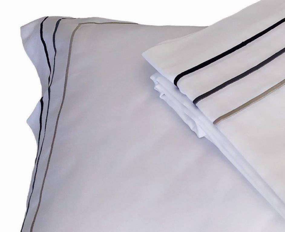 Μαξιλαροθήκη Oxford 55x75εκ. 100% Βαμβακοσατέν 310TC Με Ρίγες Satin Plain Line (Σετ 6 Τεμάχια) (Ύφασμα: Βαμβακοσατέν, Χρώμα: Λευκό) - OEM - 5201847010497