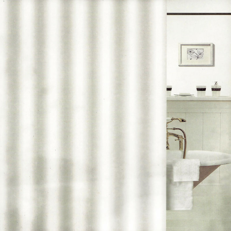 Κουρτίνα Μπάνιου Αδιάβροχη 180x180εκ. Λευκή Plain Line 