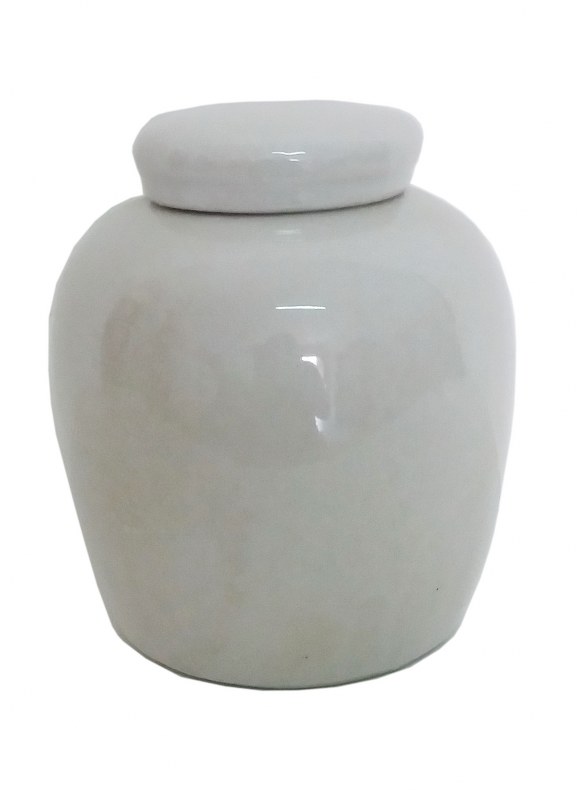 Διακοσμητικό Βάζο Με Καπάκι Κεραμικό-Πορσελάνης PAPSHOP 15x18εκ. CH21 (Υλικό: Κεραμικό, Χρώμα: Λευκό) - PAPADIMITRIOU INTERIOR PAPSHOP - CH21 97546