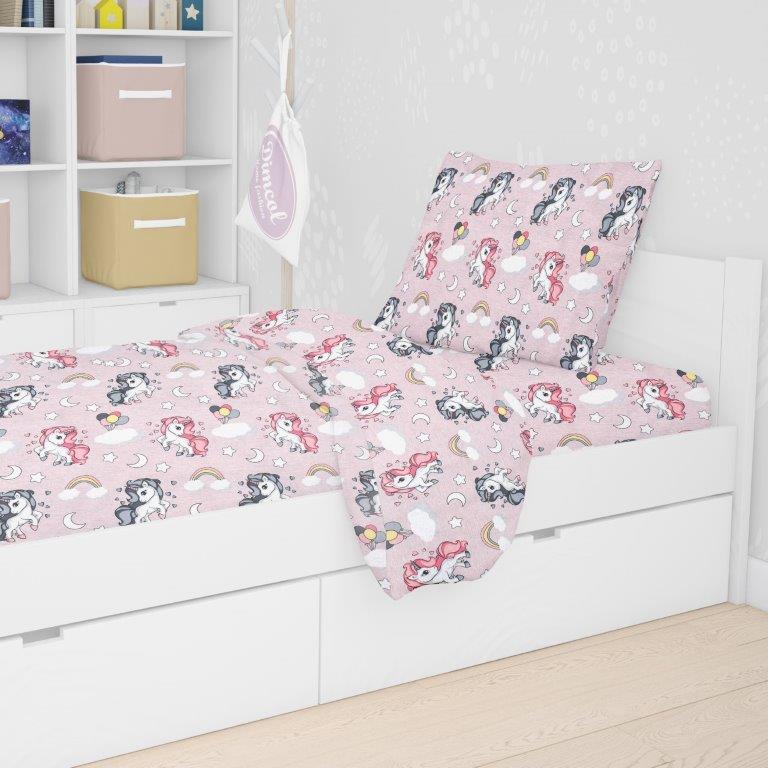 Σετ Σεντόνια 3τμχ Μονά 160x240εκ. Unicorn 107 Lilac Dimcol (Ύφασμα: Βαμβάκι 100%, Χρώμα: Λιλά) - DimCol - 1924615206410774