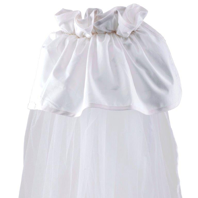 Κουνουπιέρα Κρεβατιού Nylon-Βαμβακερή 180x540εκ. White (Ύφασμα: Βαμβάκι 100%, Υλικό: Nylon, Χρώμα: Λευκό) - Ο Κόσμος του Μωρού - 5205626800040