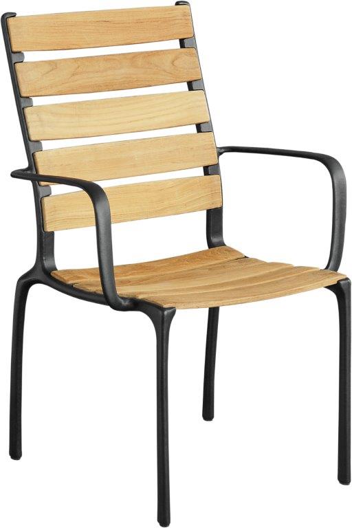 Καρέκλα Εξωτερικού Χώρου Μεταλλική-Ξύλινη 62x63x97εκ. JX 2041/B (Σετ 2 Τεμάχια) (Υλικό: Ξύλο) - J&M HOME - 4-JX 2041/B