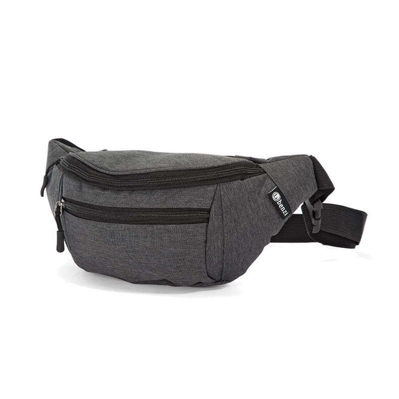 Τσαντάκι Μέσης Polyester 35x10x15εκ. benzi 5546 Grey (Ύφασμα: Polyester, Χρώμα: Γκρι) - benzi - BZ-5546-grey