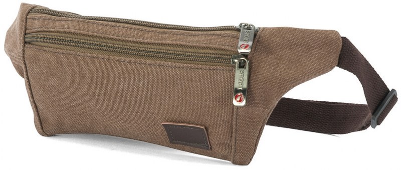 benzi Τσαντάκι Μέσης Canvas 32x4x10εκ. benzi 4830 Brown (Χρώμα: Καφέ) - benzi - BZ-4830-brown