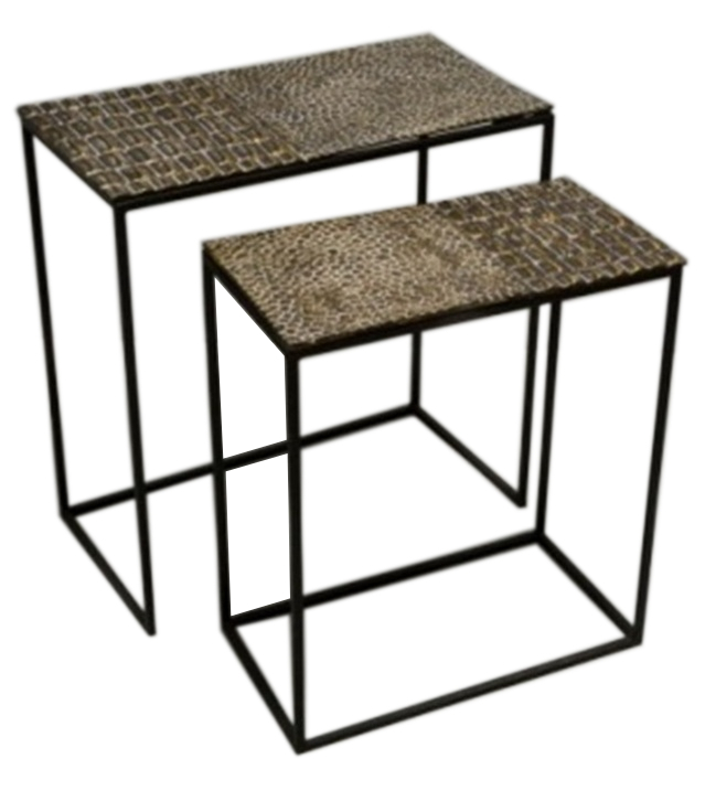 Σετ Τραπέζι 2τμχ Μεταλλικό PAPSHOP 41x25x46εκ. PA65 Α-Β (Υλικό: Μεταλλικό) – PAPADIMITRIOU INTERIOR PAPSHOP – PA65 Α-Β
