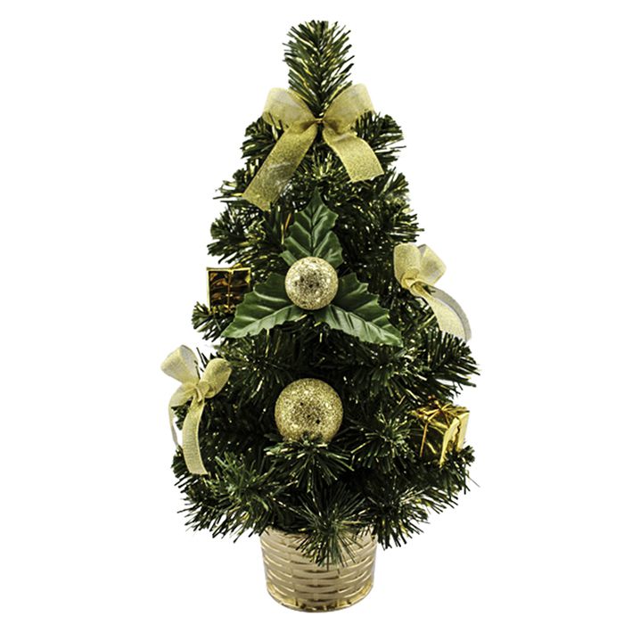 Χριστουγεννιάτικο Δεντράκι Στολισμένο 40εκ. Gold Xmas f