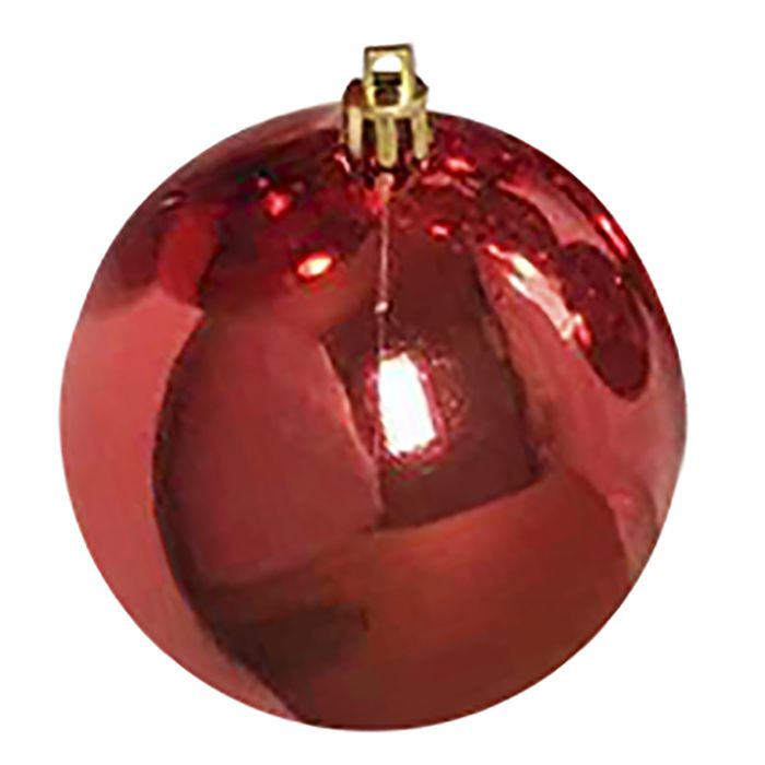 Σετ Μπάλες 6τμχ Γυαλιστερές Red Δ8εκ. Xmas fest 93-1692 (Χρώμα:...