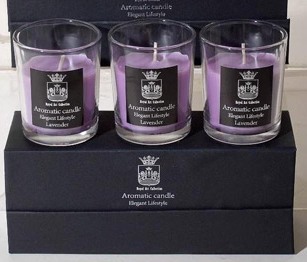 Σετ 3τμχ Κεριά Αρωματικά-Σε Γυάλινο Ποτηράκι Royal Art 