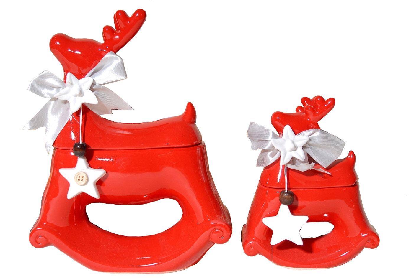 Royal Art Collection Χριστουγεννιάτικος Διακοσμητικός Τάρανδος Σετ 2τμχ Κεραμικός Κόκκινος Royal Art 22εκ. DUE13/2945B/52B (Υλικό: Κεραμικό, Χρώμα: Κόκκινο) - Royal Art Collection - DUE13/2945B/52B