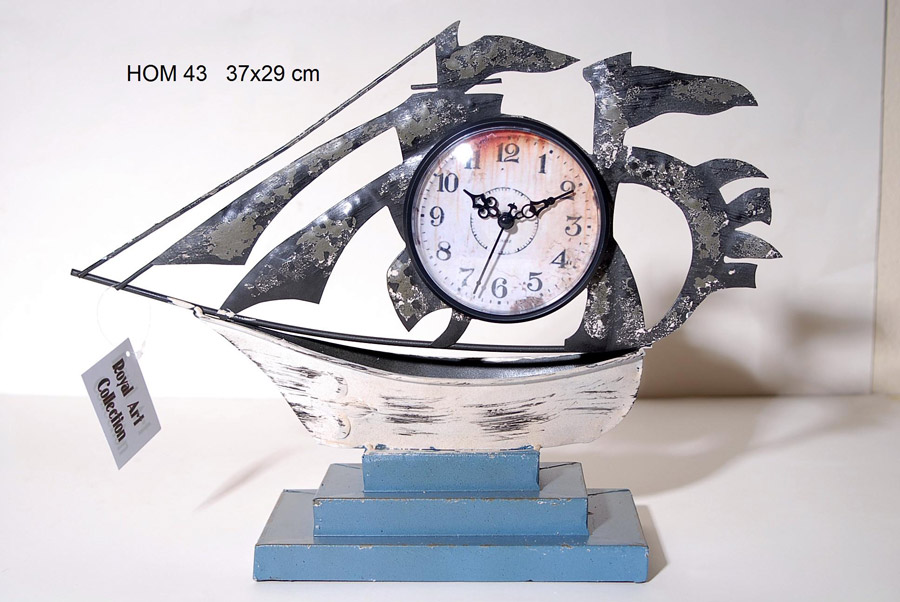 Διακοσμητικό Ρολόι Μεταλλικό Royal Art 37x29εκ. HOM43 (Υλικό: Μεταλλικό) - Royal Art Collection - HOM43 111711
