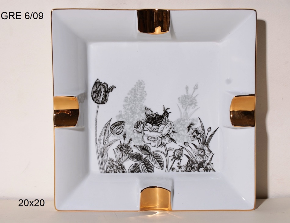 Royal Art Collection Τασάκι Πορσελάνης Royal Art 20x20εκ. GRE6/10 (Υλικό: Πορσελάνη) - Royal Art Collection - GRE6/10