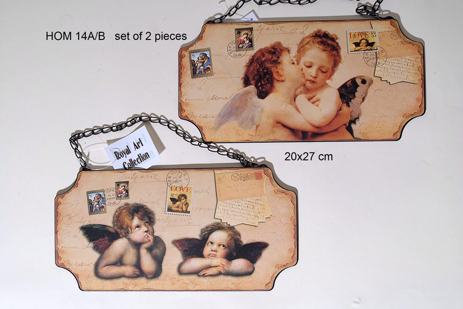 Royal Art Collection Σετ 2τμχ Διακοσμητικά Καδράκια Μεταλλικά Royal Art 20x27εκ. HOM14A/B (Υλικό: Μεταλλικό) - Royal Art Collection - HOM14A/B