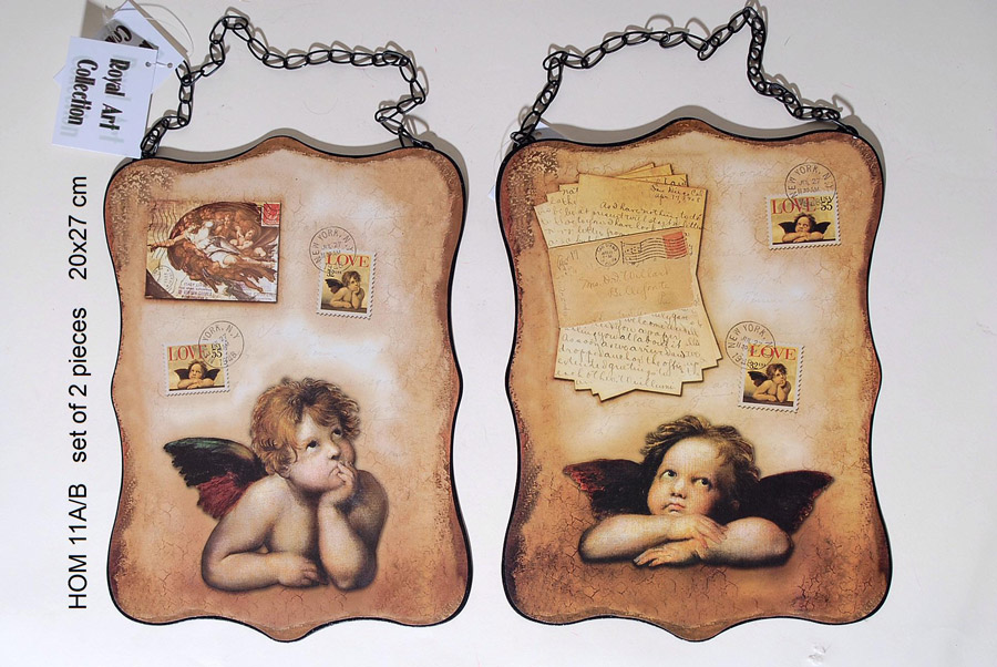 Royal Art Collection Σετ 2τμχ Διακοσμητικά Καδράκια Μεταλλικά Royal Art 20x27εκ. HOM11A/B (Υλικό: Μεταλλικό) - Royal Art Collection - HOM11A/B