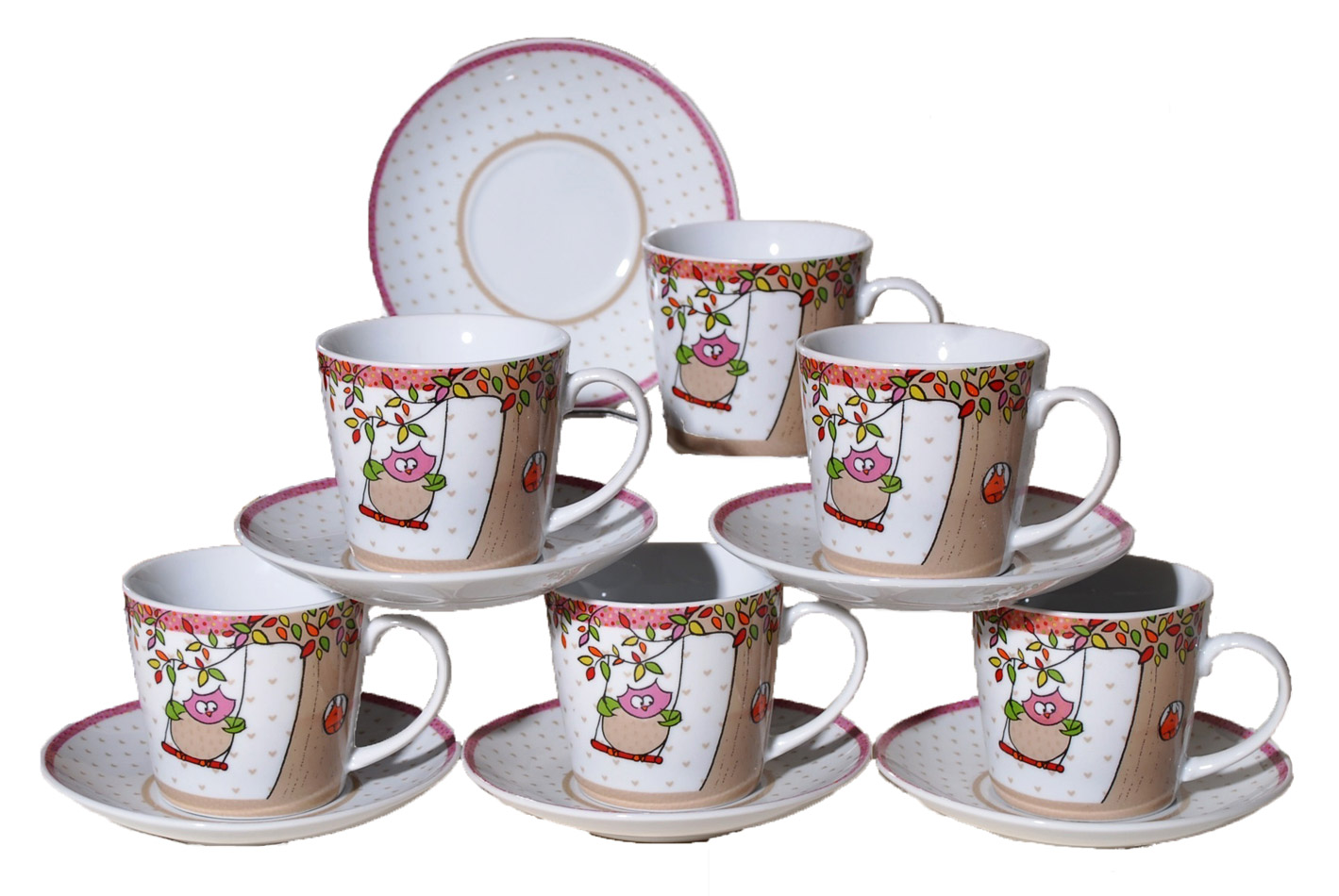 Σετ 6τμχ Φλυτζάνια Τσαγιού Πορσελάνης Royal Art 180ml COS2793 (Υλικό: Πορσελάνη) - Royal Art Collection - COS2793