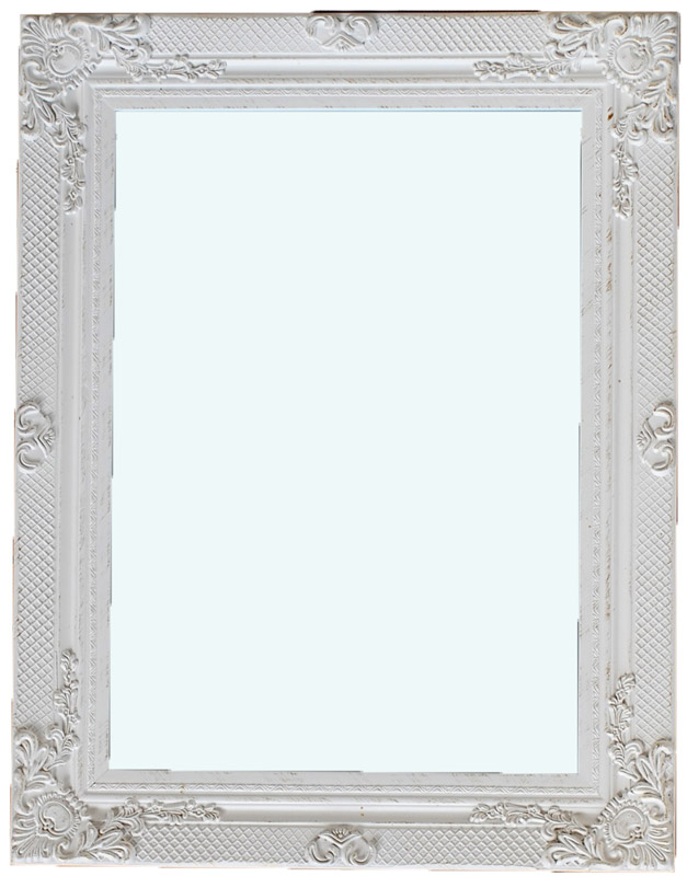 Καθρέπτης Ξύλινος Royal Art 60×90εκ. INA3/3171/90WT (Υλικό: Ξύλο, Χρώμα: Λευκό) – Royal Art Collection – INA3/3171/90WT