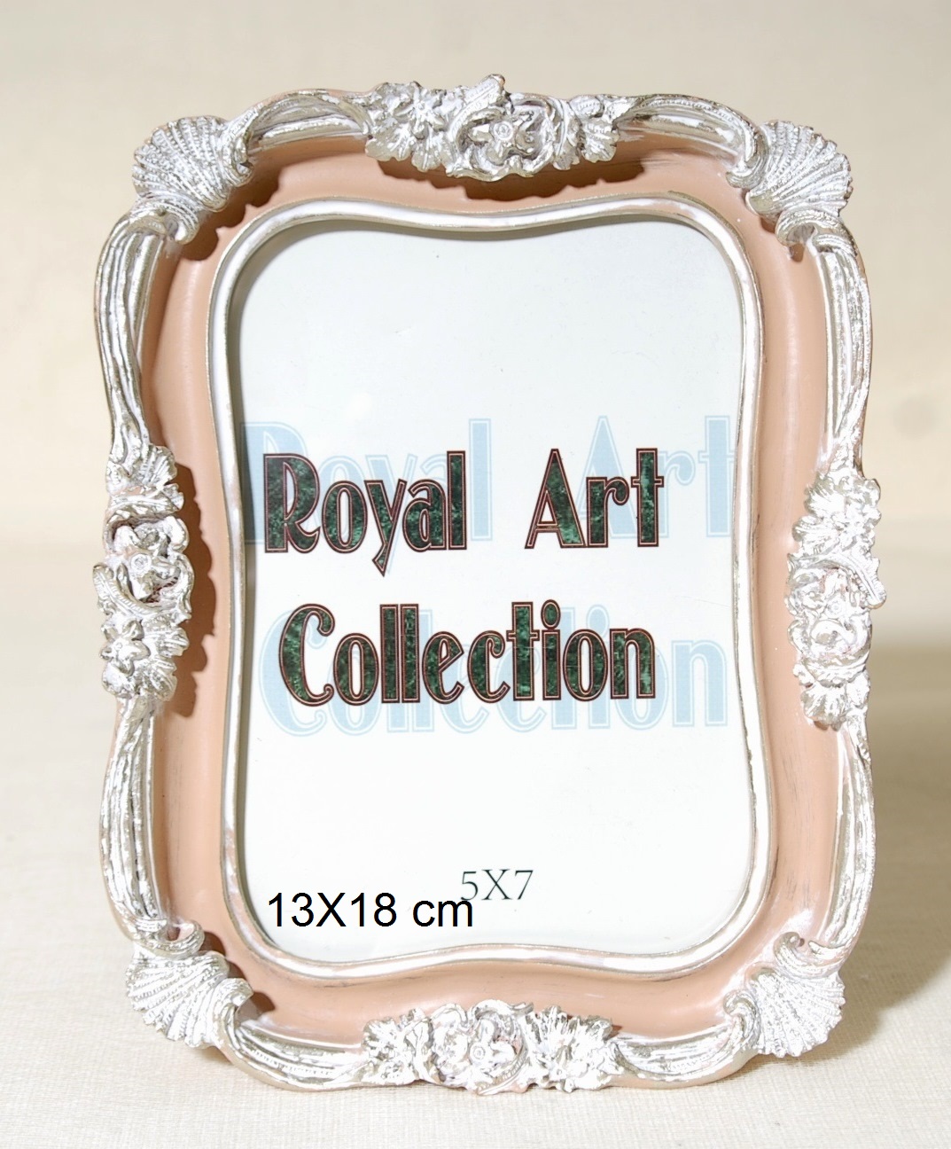 Κορνίζα Πολυεστερική Λευκή-Ροζ Royal Art 13x18εκ. YUA3/809/57BR (Χρώμα: Λευκό, Υλικό: Πολυεστερικό) - Royal Art Collection - YUA3/809/57BR