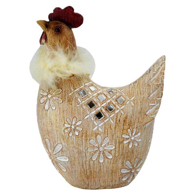 Διακοσμητική Επιτραπέζια Κότα Polyester Μπεζ Royal Art 16x22εκ. LAN8/39 (Υλικό: Polyester, Χρώμα: Μπεζ) - Royal Art Collection - LAN8/39