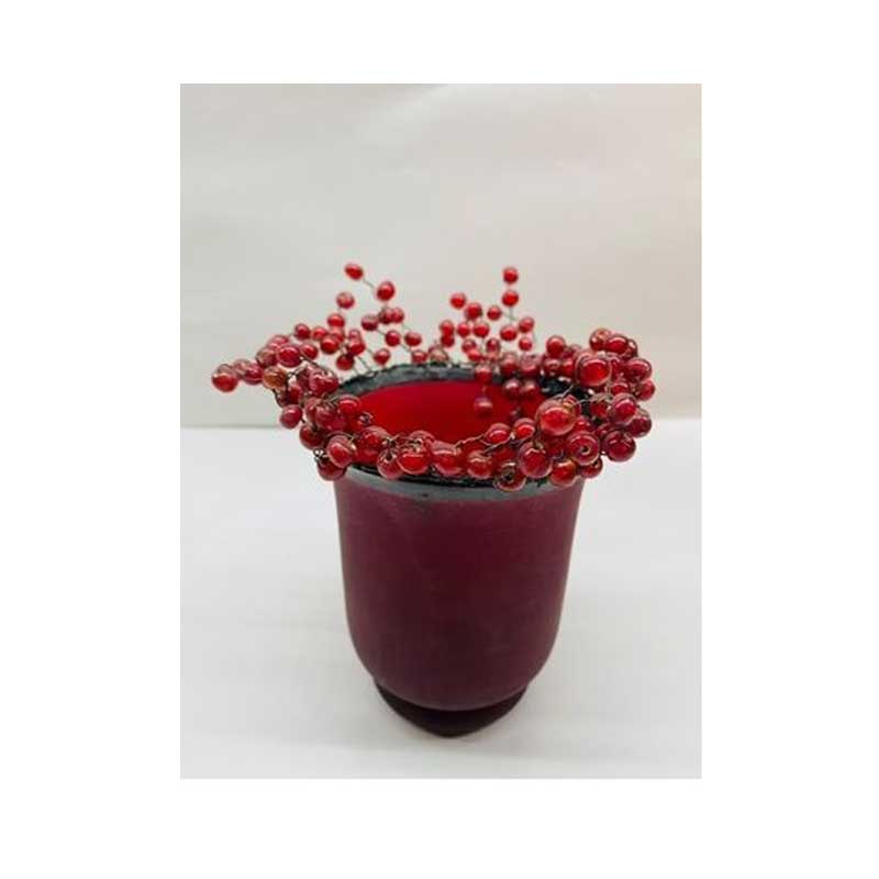 Διακοσμητικά Επιτραπέζια 24home - ΣΗΜΑΝΤΙΚΟ: Σε περίπτωση διαφοράς τιμής από το κατάστημα ισχύει παντα και μόνο η τιμή του καταστήματος Κηροπήγιο Γυάλινο Κόκκινο Royal Art 15x10εκ. BRI96841RD