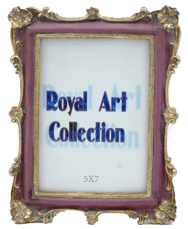 Κορνίζα Αντικέ Πολυεστερική Σάπιο Μήλο-Χρυσή Royal Art 13×18εκ. YUA2/57/57BG (Χρώμα: Σάπιο Μήλο , Υλικό: Πολυεστερικό) – Royal Art Collection – YUA2/57/57BG
