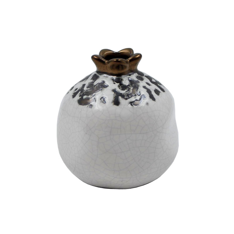 Διακοσμητικό Ρόδι Κεραμικό Λευκό 9,5εκ. Royal Art FEX0/