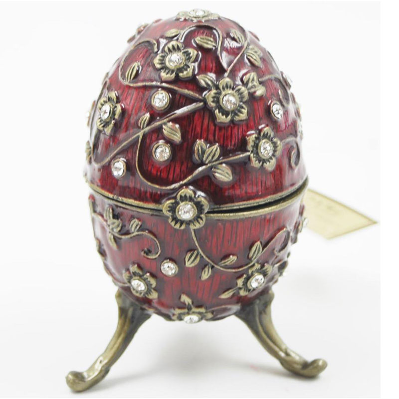 Διακοσμητικό Κουτάκι Μινιατούρα Αυγό Κόκκινο Με Σμάλτο & Στρας Royal Art 10εκ. BOS5659RD (Χρώμα: Κόκκινο) - Royal Art Collection - BOS5659RD