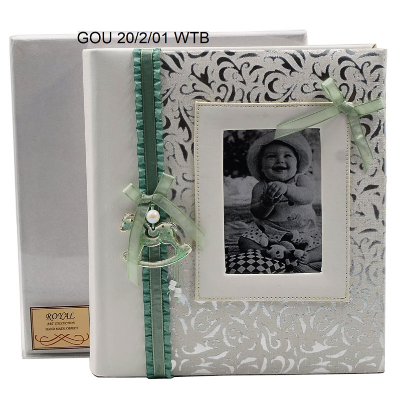 Άλμπουμ Παιδικό Χειροποίητα Διακοσμημένο Υφασμάτινο 50 Σελίδες-200 Φωτογραφίες 13×18εκ. Royal Art GOU20/2/01WTB – Royal Art Collection – GOU20/2/01WTB